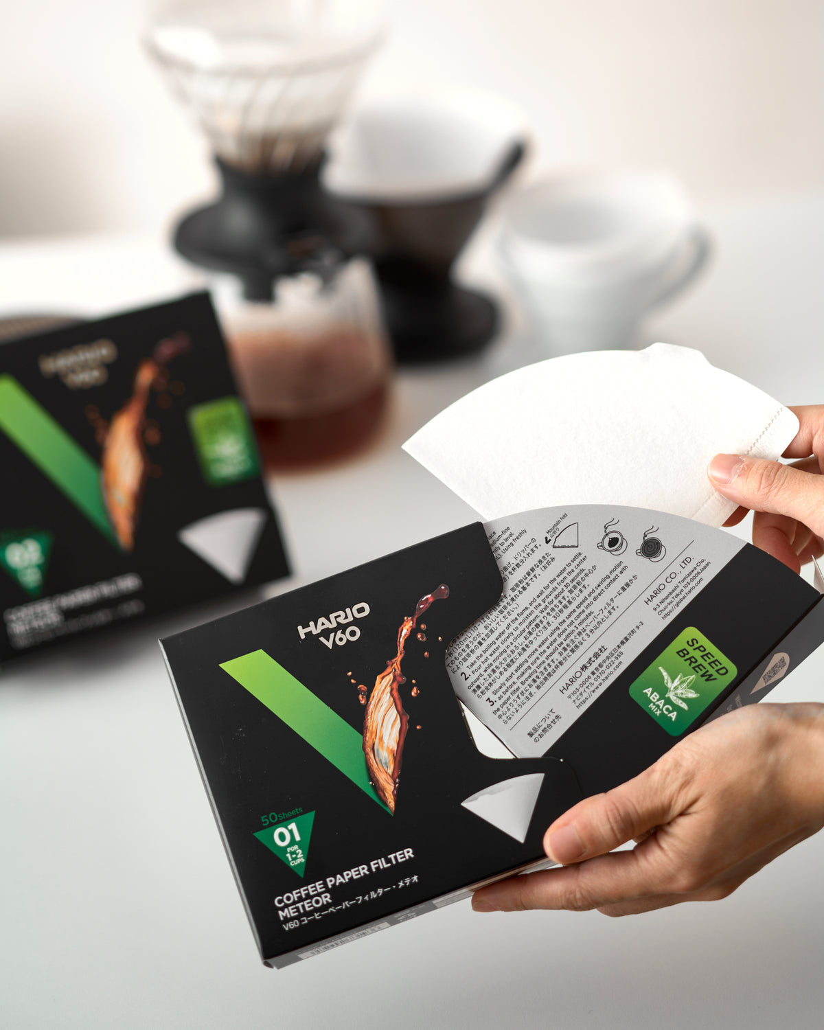 HARIO V60 Coffee Paper Filter METEOR