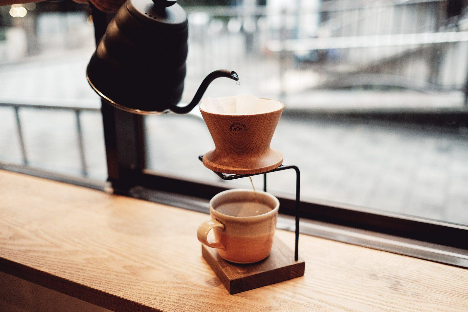 Pour Over Stand, Hand Sculpted for hand brewing v60 | Conscious Bean