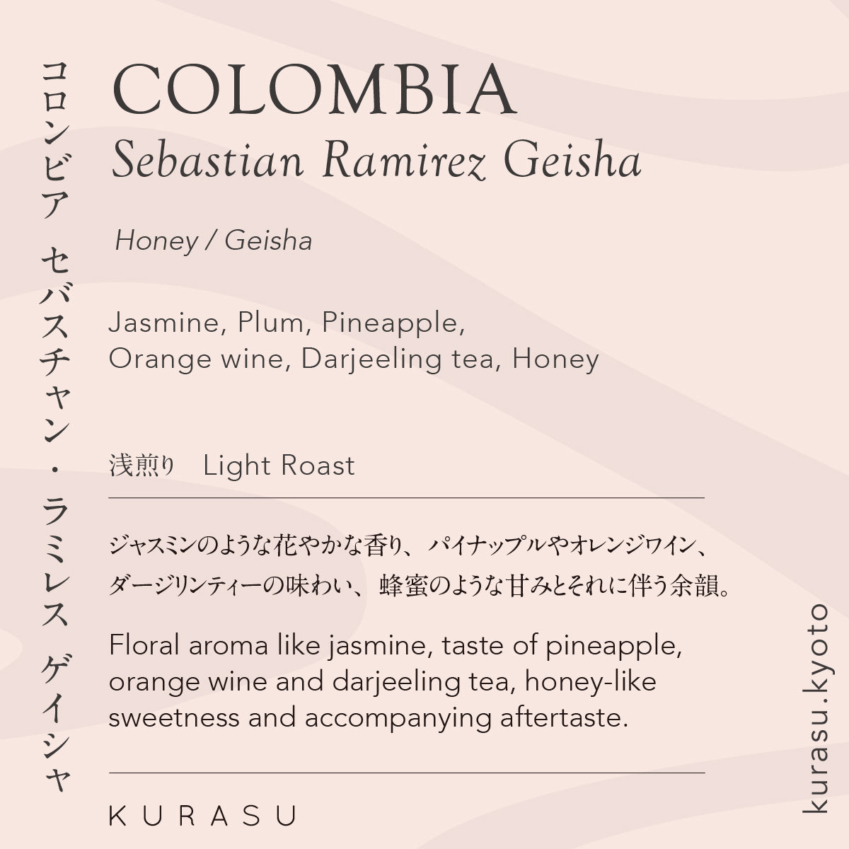 [Premium]Colombia Sebastian Ramirez Geisha[Light roast]