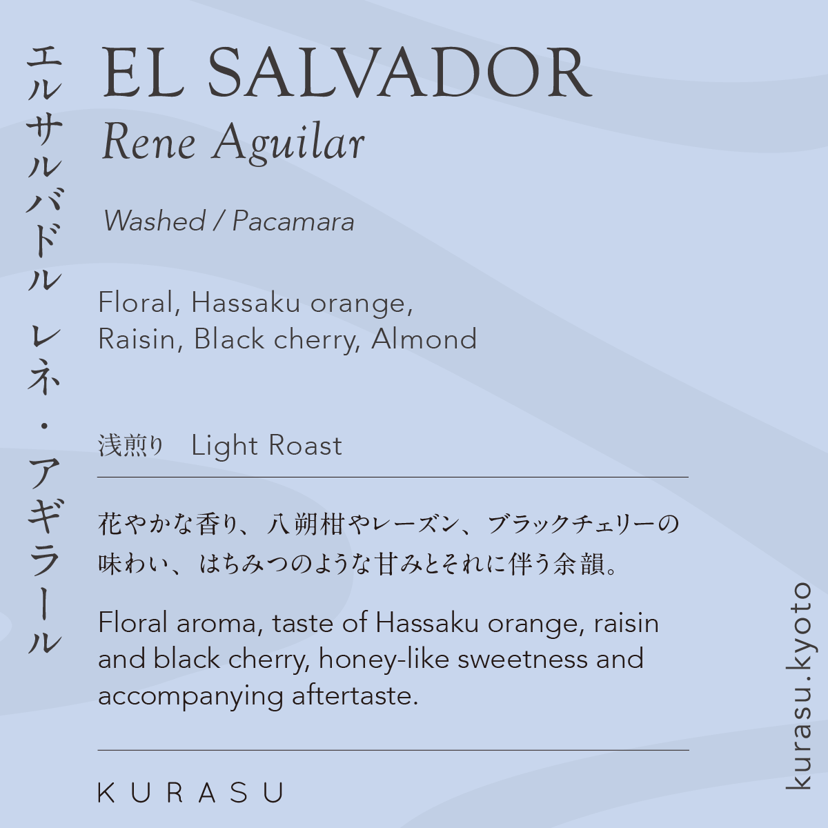 El Salvador Rene Aguilar Pacamara Washed [Light roast]