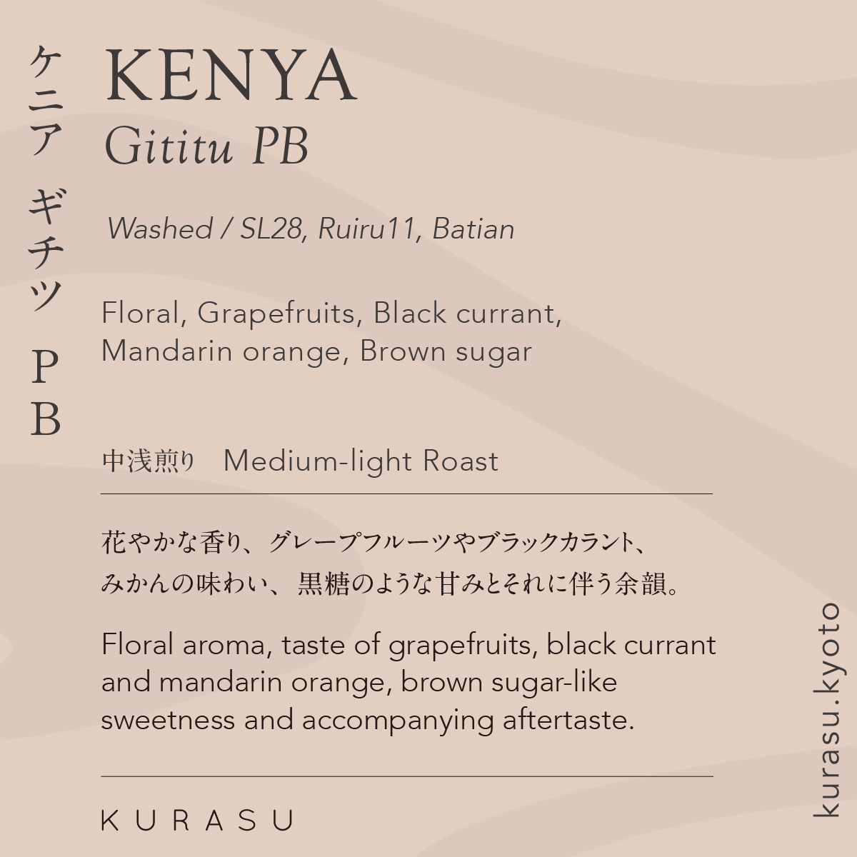 Kenya Gititu PB [Medium-light roast]