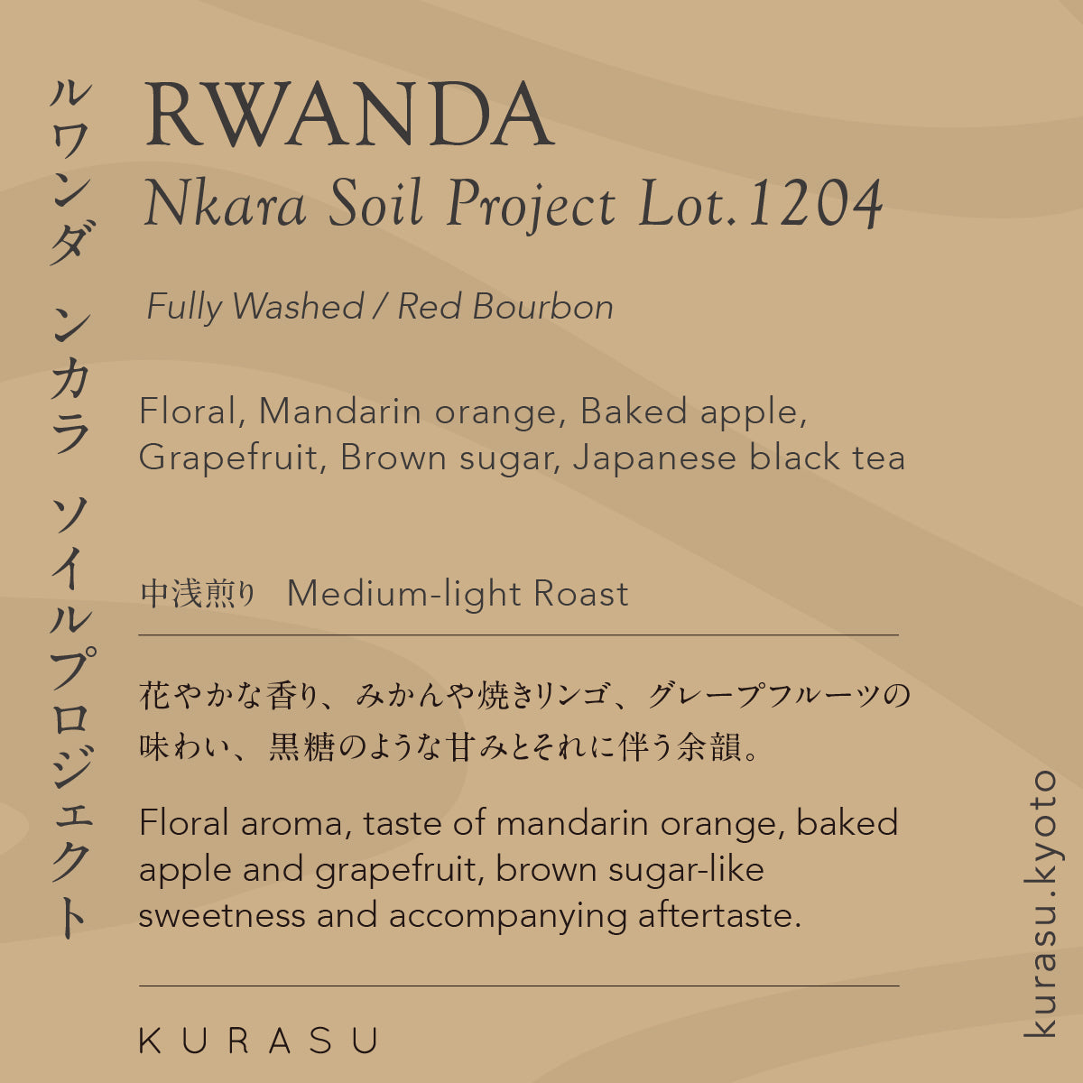 Rwanda Nkara Soil Project Lot.1204[Medium-light roast]