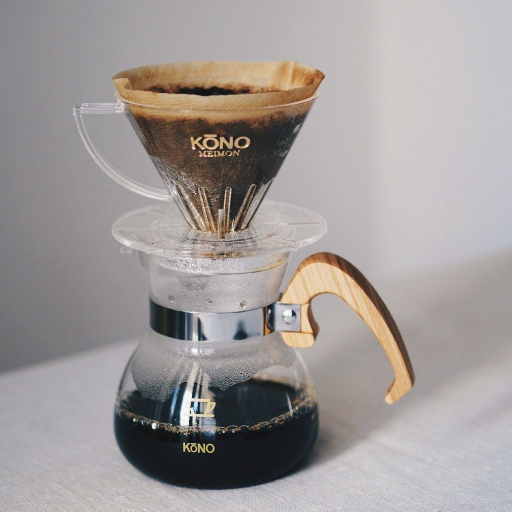 KONO Meimon person Coffee Dripper Set Sakura Wood Handles