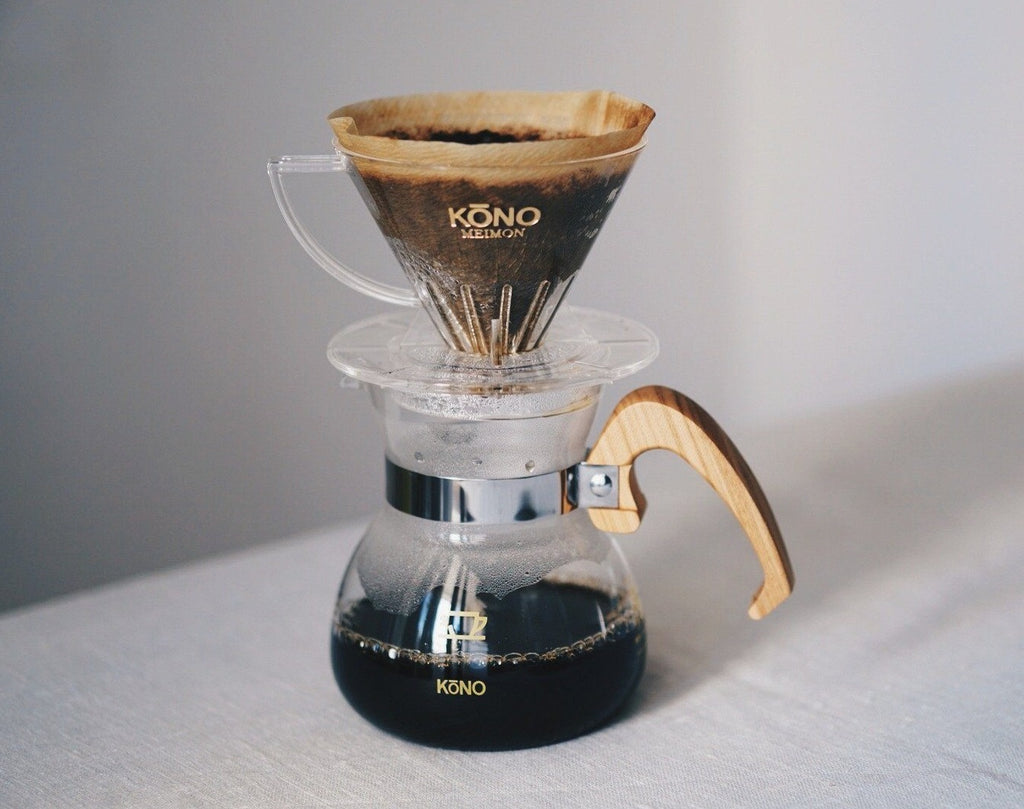 KONO Meimon person Coffee Dripper Set Sakura Wood Handles