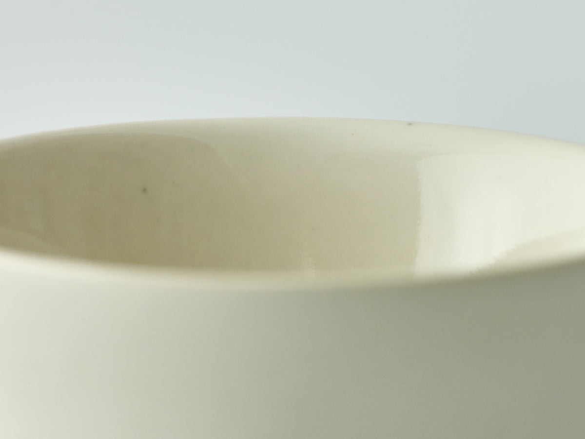 Nankei Pottery Tea Cup: Milky White